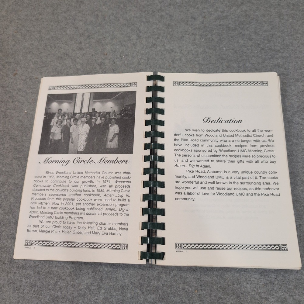 Amen... Dig In Again Woodland United Methodist Church Alabama Cookbook 2001 VG+ - Picture 3 of 3